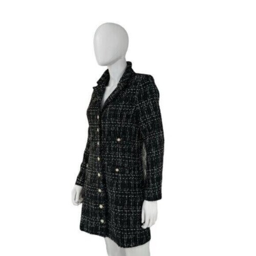 Pomander Place NEU Schwarz Tweed Stacie Preppy Retro Blazer Minikleid Gr. L - Bild 6 von 10