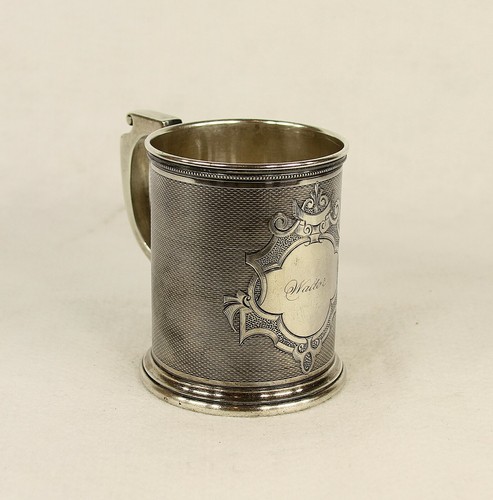 EARLY AMERICAN COIN SILVER MUG CUP - Picture 4 of 12