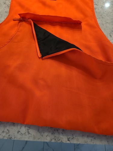 BURLY CAMO JAX,S Large Hunting Vest ORANGE Lots of Pockets - Picture 10 of 10