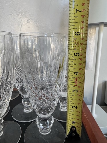 8 Waterford Klar Kristall Colleen Sektflöte Gläser 5,875" X2,25" Markiert - Bild 10 von 11