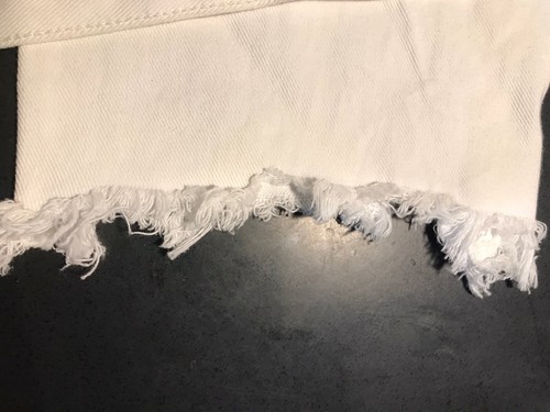 Free People Womens New $78 Frayed Ripped White Denim Jeans Pants Size 24 XXS NWT - Picture 8 of 15