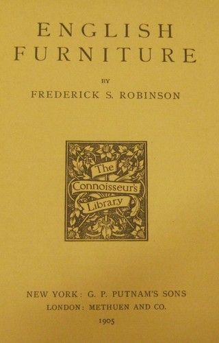 ENGLISH FURNITURE Frederick S Robinson 1905 1st Ed MANY Black & White Plates!!! - Bild 6 von 12