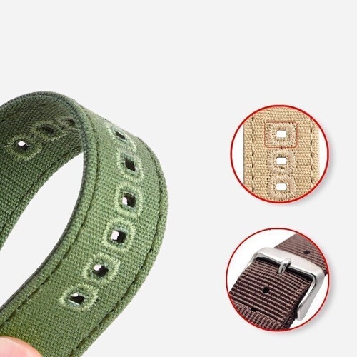 18 20 22mm Watchband for Hamilton Field H70605731 H70605993 Nylon Canvas Strap - Picture 5 of 15