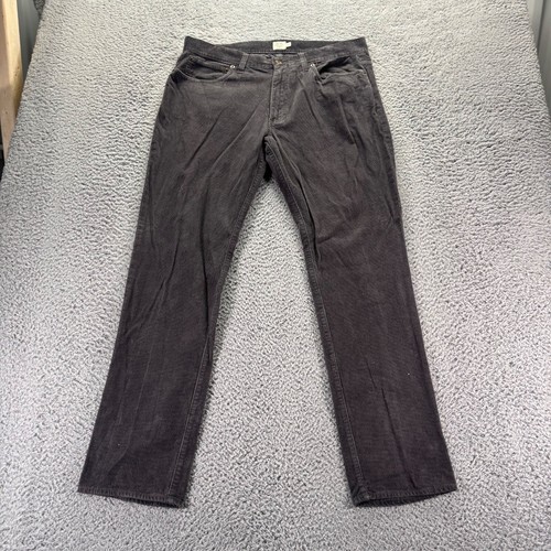 J Crew Chino Pants Mens 35x32 Gray Cotton Urban Slim Fit Corduroy