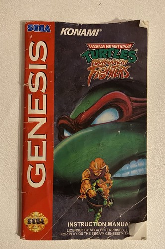 1999 TMNT Tournament Fighters Sega Genesis Manual Game Video Game Working - Picture 4 of 6