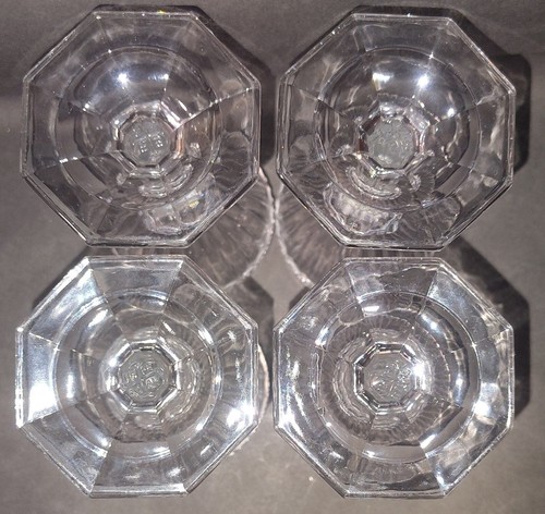 Raro Juego de 4 copas flautas de champán coloniales de lujo de vidrio imperial de 1920 - Imagen 7 de 19