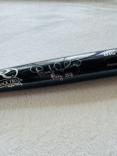 BENITO SANTIAGO “ROY 1987” Padres Autographed Black Big Stick Baseball Bat COA - Picture 1 of 3