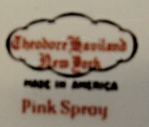 Theodore Haviland (New York) PINK SPRAY Bread Plates SOLD IN SETS OF FOUR - Picture 3 of 3