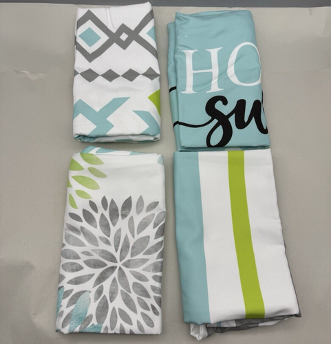 Dekorativer Überwurf Kissenbezug 4er Set Kissenbezüge 20x20 20"L x 20"B Blau LESEN - Bild 2 von 15