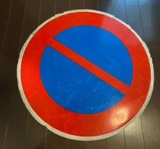 NO PARKING Aluminum Authentic Street Traffic Road Sign Diameter 24" F/S Retired