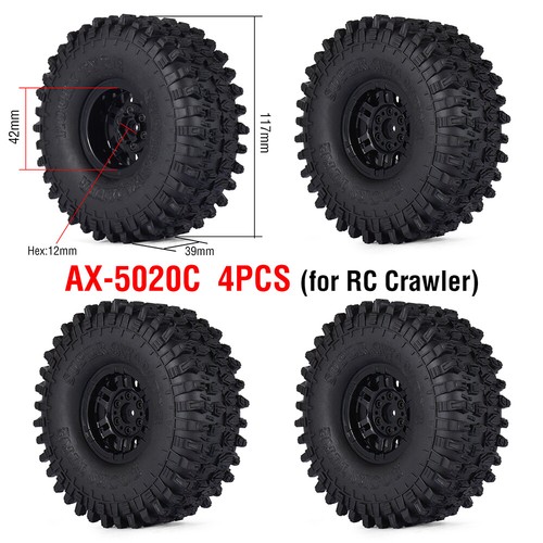 AUSTARHOBBY 1/10 RC Tires 1.9inch Rubber Tyre Wheel Rim for 1/10 HSP HPI RC Car - Picture 32 of 50