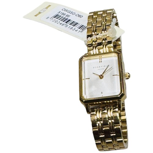 Rosefield Octagon Stainless Steel Watch in Gold RRP $199