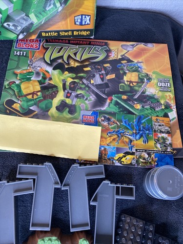Mega Bloks TMNT Teenage Mutant Ninja Turtles 1411 Battle Shell Bridge 2003 CIB - Picture 6 of 8