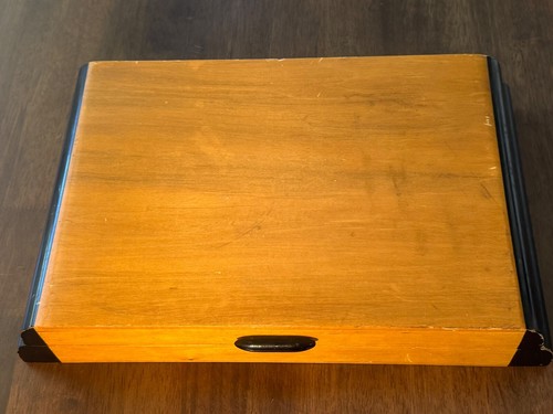 Vintage Oneida Silverplate Flatware Wood Storage Box Art Deco Chest - Picture 2 of 5