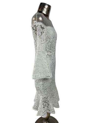 METISU White Cotton Vintage Womens Dress Embroidered Hong Kong Size Small 8-10 - Picture 8 of 13