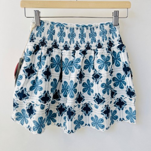 Agua Bendita for target mini floral tiered dress, blue, white, Size XXS - Picture 3 of 9