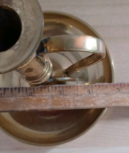 Vintage Candle Holder 2 Piece Brass Taper Holder Made In India - Picture 3 of 12