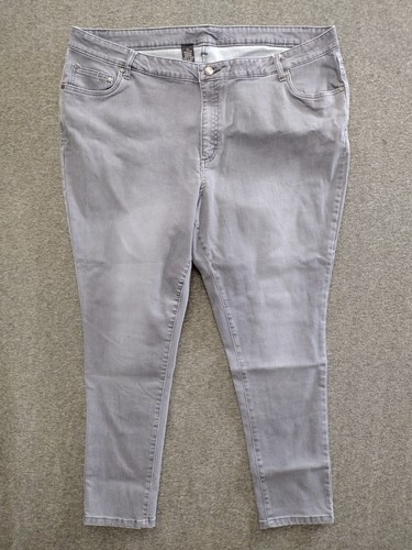 Markenlose Damen Skinny Jeans helle Waschung Größe 24W