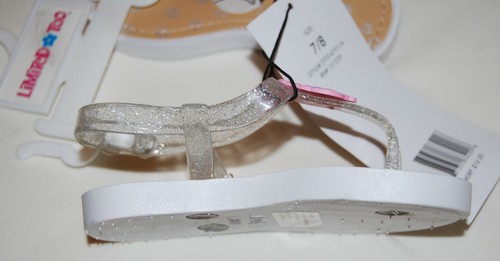 NWOB Limited Too Little Girls Clear Sparkle Unicorn Jelly Sandals sz 7-8 - Picture 5 of 8