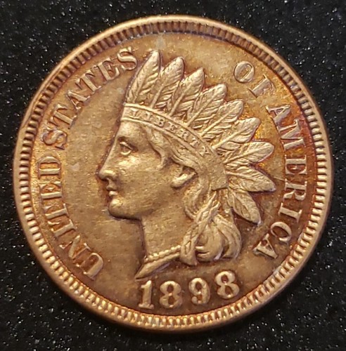 1898 Indian Head Penny - unzirkuliert rot