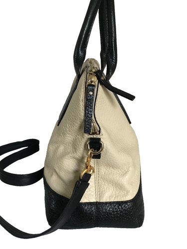 Kate Spade Ivory+Black Pebbled Leather Timeless Rare Crossbody Bag Well Kept FAB - Picture 5 of 10