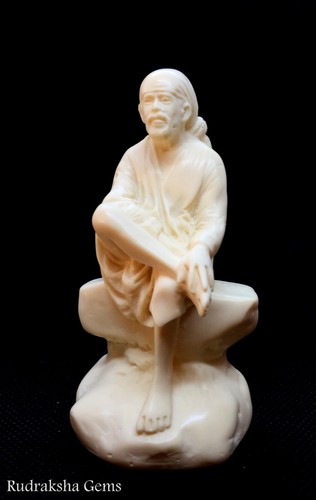 SAI BABA SAI RAM SHIRDI HAND MADE STATUE BEAUTIFUL BLESSED HINDU GOD YOGA 3" - Picture 2 of 10