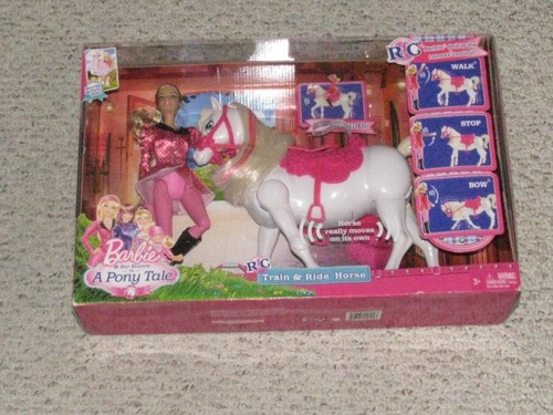 Barbie & Her Sisters in a Pony Tale RC Train & Ride Horse Set 2013 NEU