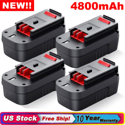 #ad #ad 4X Battery Max FOR BLACK amp; DECKER HPB18 HPB18 OPE 244760 00 18 VOLT 4.8Ah NI MH $49.98