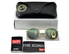 Ray-Ban Sunglasses RB3447 Round Metal Gold Frame Green Classic Lens 50mm Unisex