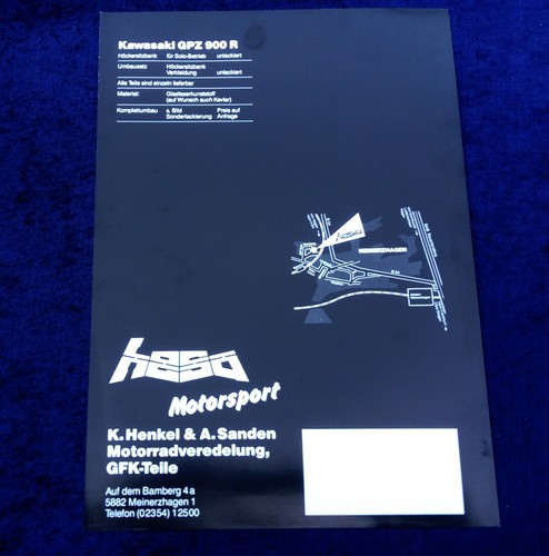 Kawasaki GPZ 900 R Prospekt 2 Seiten - Bild 2 von 2