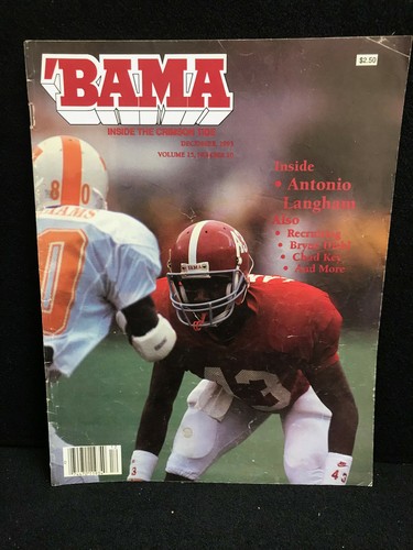 BAMA Inside The Crimson Tide Dec. 1993 Magazine Antonio Langham Cover - Picture 1 of 5