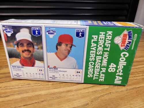 1987 Kraft Home Plate Heroes Unopened Box - #11 Ozzie Guillen & #34 Pete Rose - Picture 1 of 8