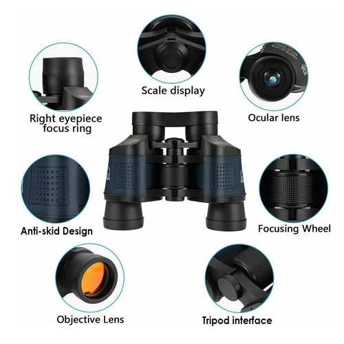Powerful Telescope 60X60 Binoculars HD 10000M Low Light Vision Outdoor Hunting - Picture 21 of 23