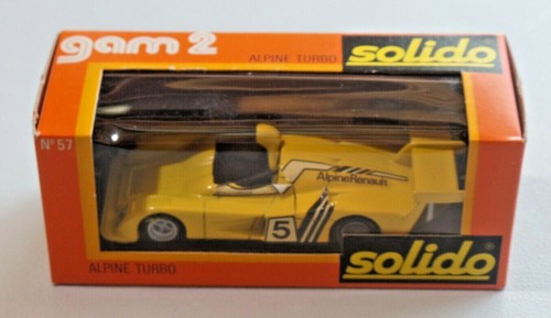 Solido Gam 2 Alpine Turbo No. 57 amarillo diecast escala 1:43 en caja 68