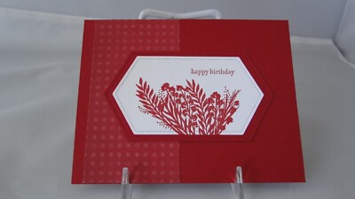 Stampin Up Card Kit Set Of 4 "Happy Birthday" cards 65a - Ruby Red | eBay