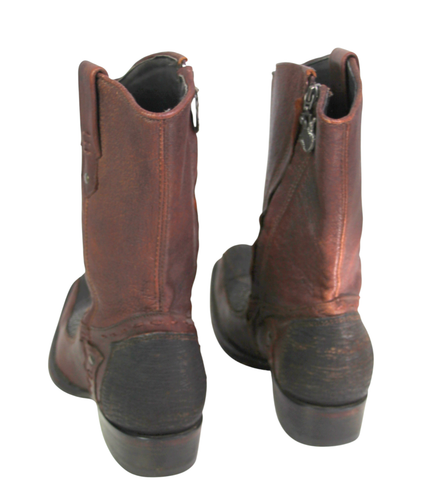 Cuadra BROWN ASH BLACK SHARK SKIN SQUARE TOE RODEO COWBOY WESTERN BOOTS Sz 9.5 - Picture 4 of 16
