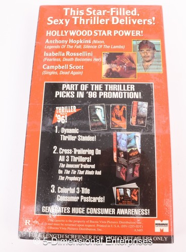 THE INNOCENT - PROMO Screener (VHS 1996) Anthony Hopkins - Rare - NEW SEALED - Picture 2 of 6