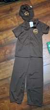 UPS Driver Kids Costume Toddler M 3-4 Halloween Uniform