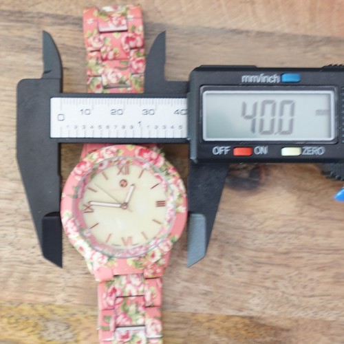 Adrienne Vittadini Watch Women Floral Garden Pink - Picture 9 of 12