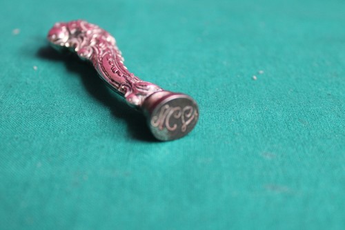 L68- ANTICO SIGILLO INGHILTERRA ARGENTO- CERALACCA TIMBRO CARTA MONETA STERLING - Imagen 6 de 9