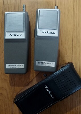 2 Vintage Tokai 9 TC-9 Transistor Transceiver Walkie-Talkies