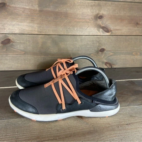 olukai mikili womens size 8.5 shoes gray comfort slip on sneakers