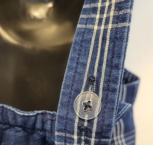 Mono J.Crew Mono Jersey Bolsillos Botones Cremallera Lateral Talla 12 Azul A Cuadros - Imagen 7 de 10