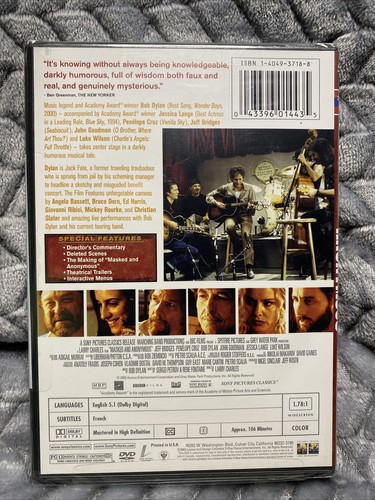 Masked and Anonymous DVD, Jeff Bridges, Angela Bassett, Bob Dylan, Jessica Lange - Picture 2 of 2