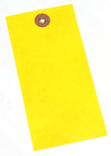 x100 Tyvek Tearproof Shipping Tags - Unwired 5 1/4" x 2 5/8" Yellow