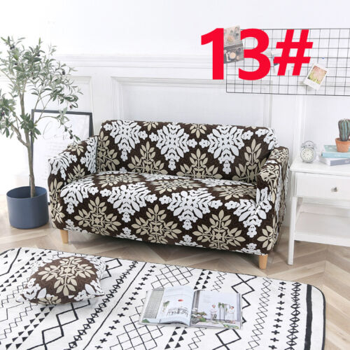 UK 1/2/3/4 Seater Sofa Covers Elastic Settee Stretch Slipcover Floral Protector - Picture 20 of 46