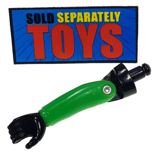 Crash Test Dummies Ted LEFT ARM hand original replacement green accessory part - Picture 1 of 7