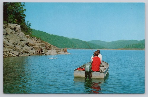 Postcard Fishing on Lake Nantahala in Western North Carolina