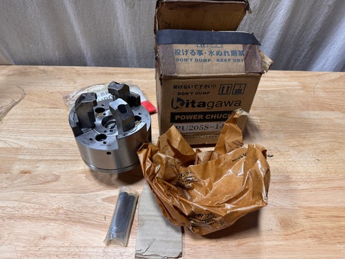 KITAGAWA PU205-144 PU205S Pull Lock POWER CHUCK 5” 3 Jaw w/jaws 180C - Picture 1 of 7