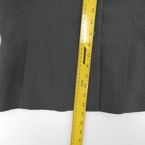 Vintage Jennifer Moore Blazer Womens 8 Petite Gray 5 Button Jacket Collar Work - Picture 5 of 12